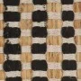 Alfombra de baño tejida a mano de yute y tela natural y negra de vidaXL, Alfombras y esterillas de baño - Ref: Foro24-133220,...