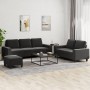 Juego de sofás 3 piezas tela negro de , Sofás - Ref: Foro24-3201910, Precio: 542,81 €, Descuento: %