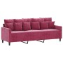 Juego de sofás con cojines 4 piezas terciopelo rojo tinto de , Sofás - Ref: Foro24-3201694, Precio: 644,51 €, Descuento: %