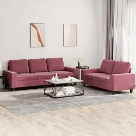 Juego de sofás 2 piezas tela rojo tinto by , Sofas - Ref: Foro24-3201904, Price: 456,27 €, Discount: %