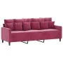 Juego de sofás con cojines 2 piezas terciopelo rojo tinto de , Sofás - Ref: Foro24-3201724, Precio: 460,13 €, Descuento: %