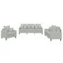 Dreiteiliges Sofaset mit Kissen aus hellgrauem Samt. von , Sofas - Ref: Foro24-3201680, Preis: 608,94 €, Rabatt: %