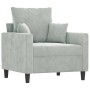 Juego de sofás con cojines 3 piezas terciopelo gris claro de , Sofás - Ref: Foro24-3201680, Precio: 556,62 €, Descuento: %