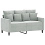Juego de sofás con cojines 3 piezas terciopelo gris claro de , Sofás - Ref: Foro24-3201680, Precio: 556,62 €, Descuento: %