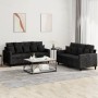 Juego de sofás con cojines 2 piezas terciopelo negro de , Sofás - Ref: Foro24-3201705, Precio: 391,92 €, Descuento: %