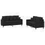 Juego de sofás con cojines 2 piezas terciopelo negro de , Sofás - Ref: Foro24-3201705, Precio: 391,92 €, Descuento: %