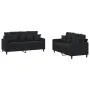 Zweiteiliges Sofaset mit schwarzen Samtkissen. von , Sofas - Ref: Foro24-3201705, Preis: 417,06 €, Rabatt: %