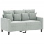 Juego de sofás con cojines 3 piezas terciopelo gris claro de , Sofás - Ref: Foro24-3201730, Precio: 476,85 €, Descuento: %