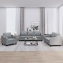 Juego de sofás con cojines 3 piezas tela gris claro de , Sofás - Ref: Foro24-3201770, Precio: 592,67 €, Descuento: %