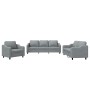 Juego de sofás con cojines 3 piezas tela gris claro de , Sofás - Ref: Foro24-3201770, Precio: 592,67 €, Descuento: %