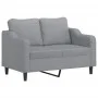 Sofagarnitur mit 3-teiligen Kissen, helles graues Gewebe. von , Sofas - Ref: Foro24-3201770, Preis: 626,76 €, Rabatt: %