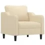 Juego de sofás con cojines 3 piezas tela crema de , Sofás - Ref: Foro24-3201772, Precio: 672,68 €, Descuento: %
