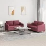 Juego de sofás con cojines 2 piezas tela rojo tinto de , Sofás - Ref: Foro24-3201808, Precio: 405,05 €, Descuento: %