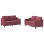 Juego de sofás con cojines 2 piezas tela rojo tinto de , Sofás - Ref: Foro24-3201808, Precio: 405,05 €, Descuento: %