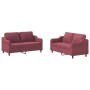Juego de sofás con cojines 2 piezas tela rojo tinto de , Sofás - Ref: Foro24-3201808, Precio: 410,67 €, Descuento: %