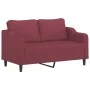 Juego de sofás con cojines 2 piezas tela rojo tinto de , Sofás - Ref: Foro24-3201808, Precio: 405,05 €, Descuento: %