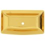Lavabo 71x38x13,5 cm cerámica dorado de vidaXL, Lavabos - Ref: Foro24-143480, Precio: 133,92 €, Descuento: %