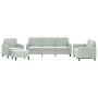 Juego de sofás 4 piezas terciopelo gris claro de , Sofás - Ref: Foro24-3201944, Precio: 598,16 €, Descuento: %