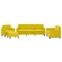 Juego de sofás 4 piezas terciopelo amarillo de , Sofás - Ref: Foro24-3201950, Precio: 706,12 €, Descuento: %