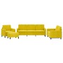 Juego de sofás 4 piezas terciopelo amarillo de , Sofás - Ref: Foro24-3201950, Precio: 718,53 €, Descuento: %