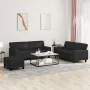 Juego de sofás 3 piezas cuero sintético negro de , Sofás - Ref: Foro24-3201919, Precio: 561,15 €, Descuento: %