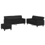 Juego de sofás 3 piezas cuero sintético negro de , Sofás - Ref: Foro24-3201919, Precio: 561,15 €, Descuento: %