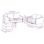 Dreiteiliges Sofaset mit hellgelben Kissen aus Stoff. von , Sofas - Ref: Foro24-3201815, Preis: 453,39 €, Rabatt: %