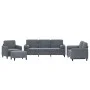 Juego de sofás con cojines 4 piezas terciopelo gris oscuro de , Sofás - Ref: Foro24-3201965, Precio: 674,84 €, Descuento: %