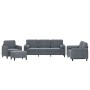 Juego de sofás con cojines 4 piezas terciopelo gris oscuro de , Sofás - Ref: Foro24-3201965, Precio: 671,28 €, Descuento: %