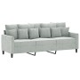 Sofá de 3 plazas terciopelo gris claro 180 cm de , Sofás - Ref: Foro24-359313, Precio: 240,71 €, Descuento: %