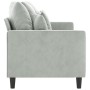 Sofá de 3 plazas terciopelo gris claro 180 cm de , Sofás - Ref: Foro24-359313, Precio: 240,71 €, Descuento: %