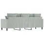Sofá de 3 plazas terciopelo gris claro 180 cm de , Sofás - Ref: Foro24-359313, Precio: 262,85 €, Descuento: %