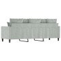 Sofá de 3 plazas terciopelo gris claro 180 cm de , Sofás - Ref: Foro24-359313, Precio: 240,71 €, Descuento: %