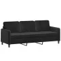 Sofá de 3 plazas terciopelo negro 180 cm de , Sofás - Ref: Foro24-359457, Precio: 254,77 €, Descuento: %