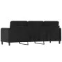 Sofá de 3 plazas terciopelo negro 180 cm de , Sofás - Ref: Foro24-359457, Precio: 254,77 €, Descuento: %