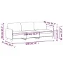 Sofá de 3 plazas terciopelo negro 180 cm de , Sofás - Ref: Foro24-359457, Precio: 254,77 €, Descuento: %