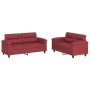 Juego de sofás con cojines 2 piezas cuero sintético rojo tinto de , Sofás - Ref: Foro24-3202365, Precio: 488,43 €, Descuento: %