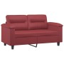 Juego de sofás con cojines 2 piezas cuero sintético rojo tinto de , Sofás - Ref: Foro24-3202365, Precio: 488,43 €, Descuento: %