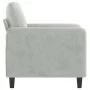 Sillón de terciopelo gris claro 60 cm de , Sofás - Ref: Foro24-359422, Precio: 132,66 €, Descuento: %