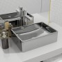 Lavabo 41x30x12 cm cerámica plateado de vidaXL, Lavabos - Ref: Foro24-143495, Precio: 75,69 €, Descuento: %