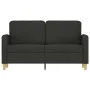 Zweiplätziges schwarzes Stoffsofa, 120 cm. von , Sofas - Ref: Foro24-359474, Preis: 228,35 €, Rabatt: %