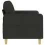 Zweiplätziges schwarzes Stoffsofa, 120 cm. von , Sofas - Ref: Foro24-359474, Preis: 228,35 €, Rabatt: %