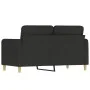 Zweiplätziges schwarzes Stoffsofa, 120 cm. von , Sofas - Ref: Foro24-359474, Preis: 228,35 €, Rabatt: %