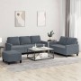 Juego de sofás con cojines 3 piezas terciopelo gris oscuro de , Sofás - Ref: Foro24-3201527, Precio: 526,40 €, Descuento: %