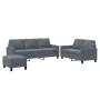 Juego de sofás con cojines 3 piezas terciopelo gris oscuro by , Sofas - Ref: Foro24-3201527, Price: 548,23 €, Discount: %