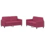 Juego de sofás 2 piezas terciopelo rojo tinto de , Sofás - Ref: Foro24-3201978, Precio: 453,96 €, Descuento: %