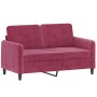 Juego de sofás 2 piezas terciopelo rojo tinto de , Sofás - Ref: Foro24-3201978, Precio: 462,09 €, Descuento: %