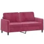 Juego de sofás 2 piezas terciopelo rojo tinto de , Sofás - Ref: Foro24-3201978, Precio: 453,96 €, Descuento: %
