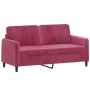Juego de sofás 2 piezas terciopelo rojo tinto de , Sofás - Ref: Foro24-3201978, Precio: 462,09 €, Descuento: %