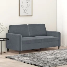 Sofá de 2 plazas de terciopelo gris oscuro 140 cm de , Sofás - Ref: Foro24-359443, Precio: 180,02 €, Descuento: %